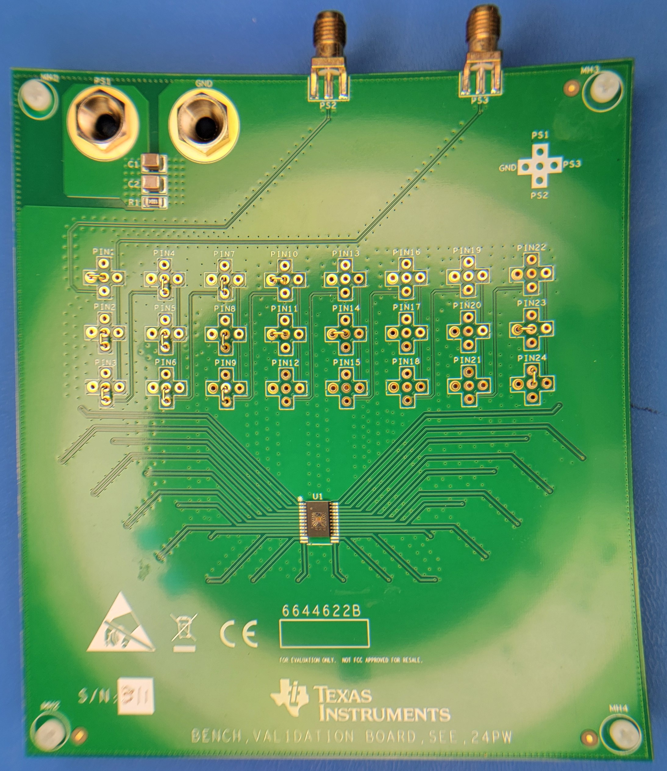  SN54SC8T541-SEP Evaluation Board (Top View)