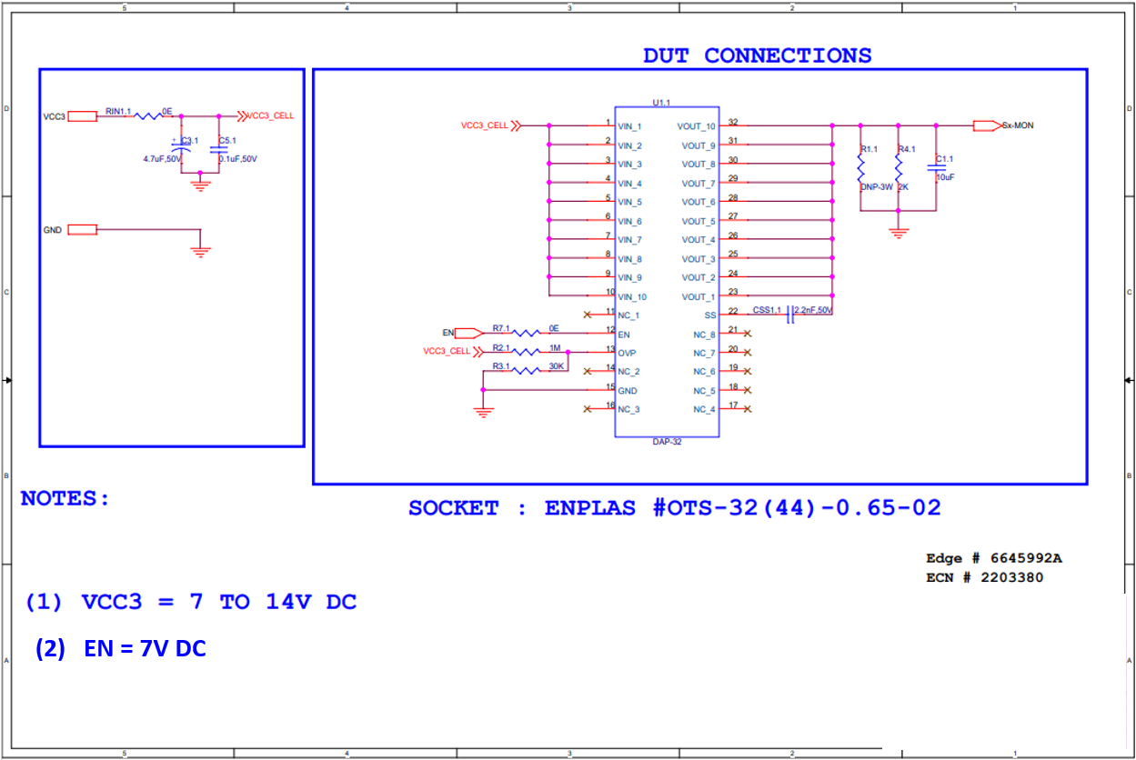 TPS7H2211-SP Bias Diagram Used in TID Exposure GUID-AD03C238-67DE-40A3-AD13-7ABC6E827073-low.png