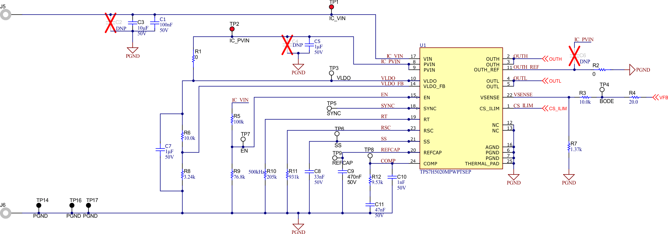  TPS7H5020FLYEVM-CVAL Controller Schematic