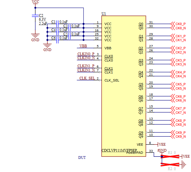  CDCLVP111-SEP EVM Schematic
                    1