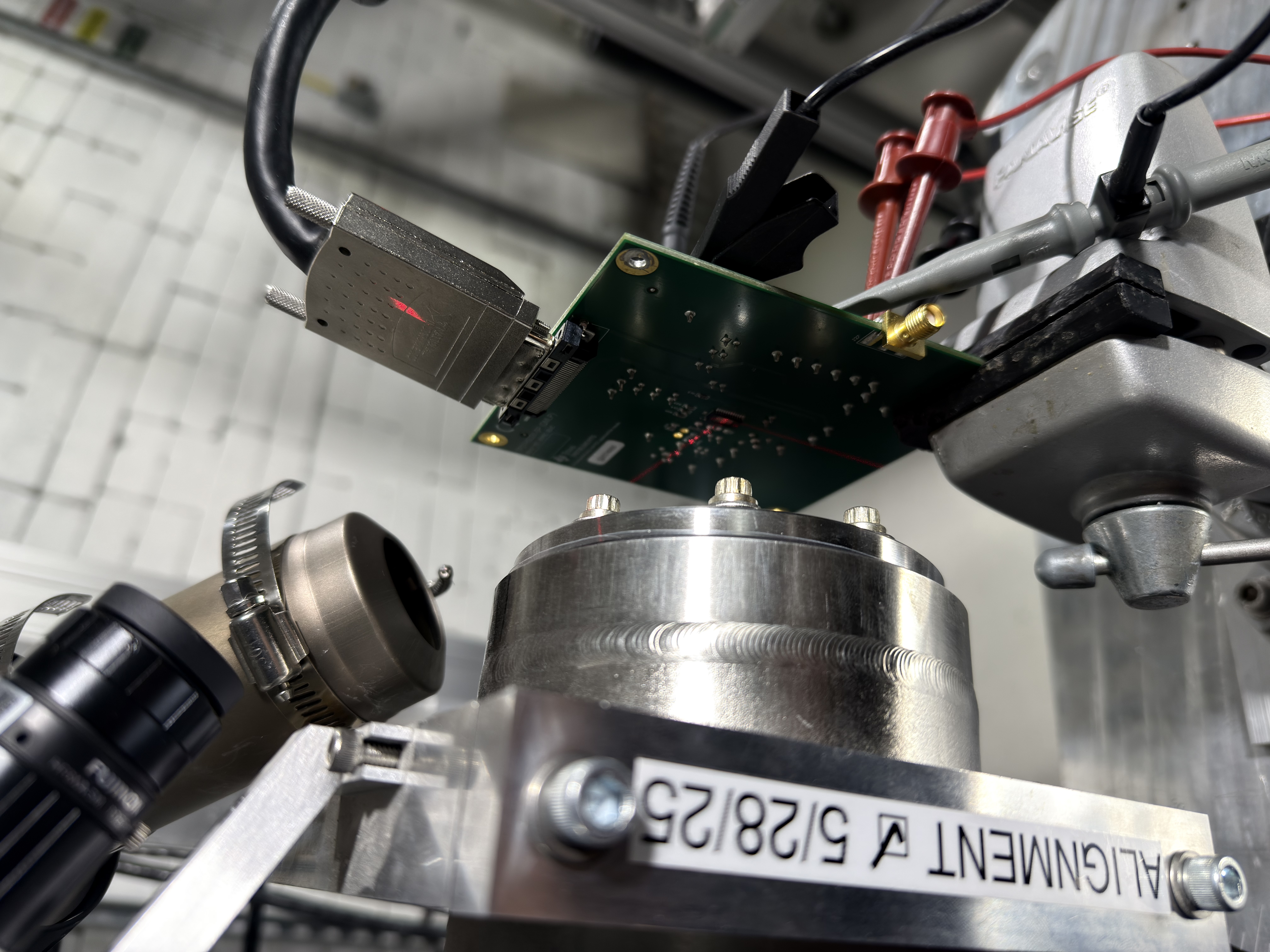  TPS7H5030-SEP EVM in Front of the Heavy-Ion Beam Exit Port at the MSU FRIB Cyclotron (KSEE beam line)