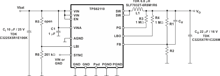 TPS62110 TPS62111 TPS62112 TPS62113 Standard Connection for
Adjustable Version TPS62110 TPS62111 TPS62112 TPS62113 evm_sch_lvs585.gif