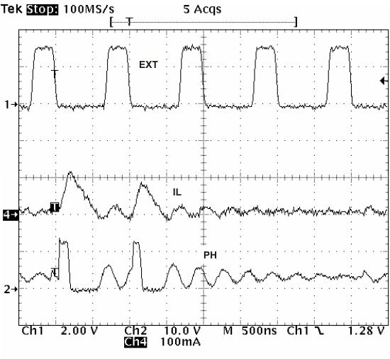 TPS57160-Q1 Plot of Synchronizing
in PSM TPS57160-Q1 skip_mod_lvs922.gif