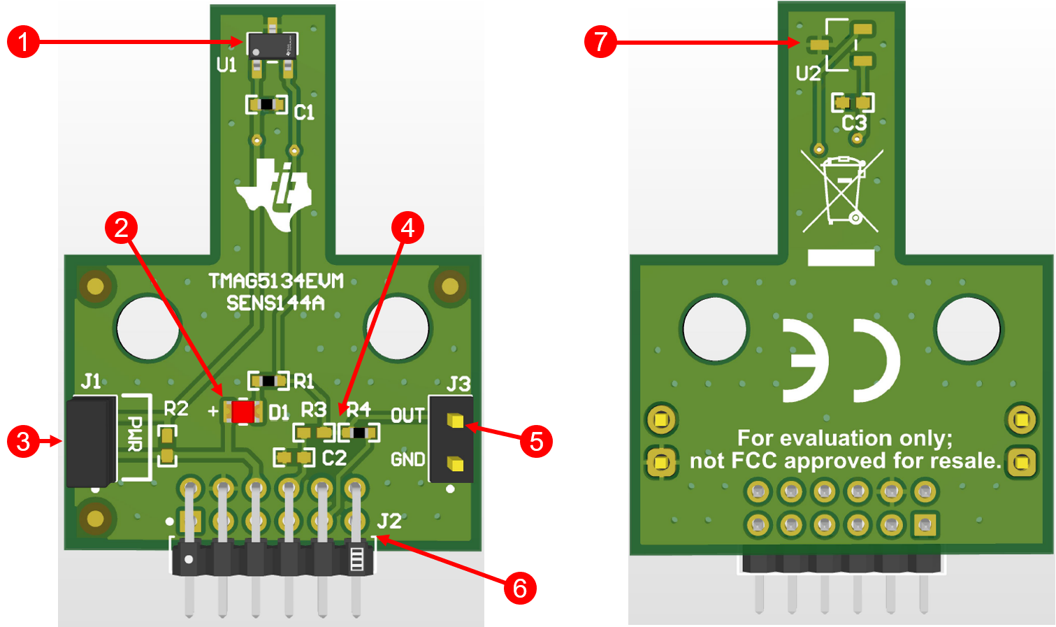 TMAG5134EVM TMAG5134EVM With Callouts