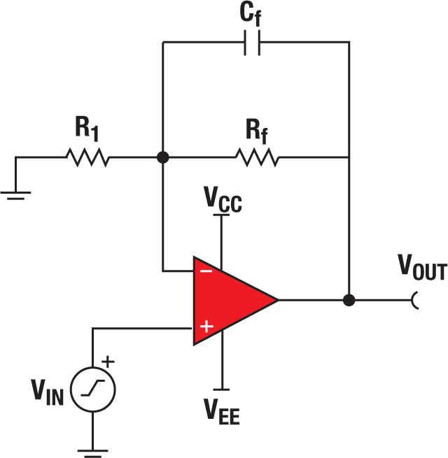  Non-inverting amplifier with Cf filter