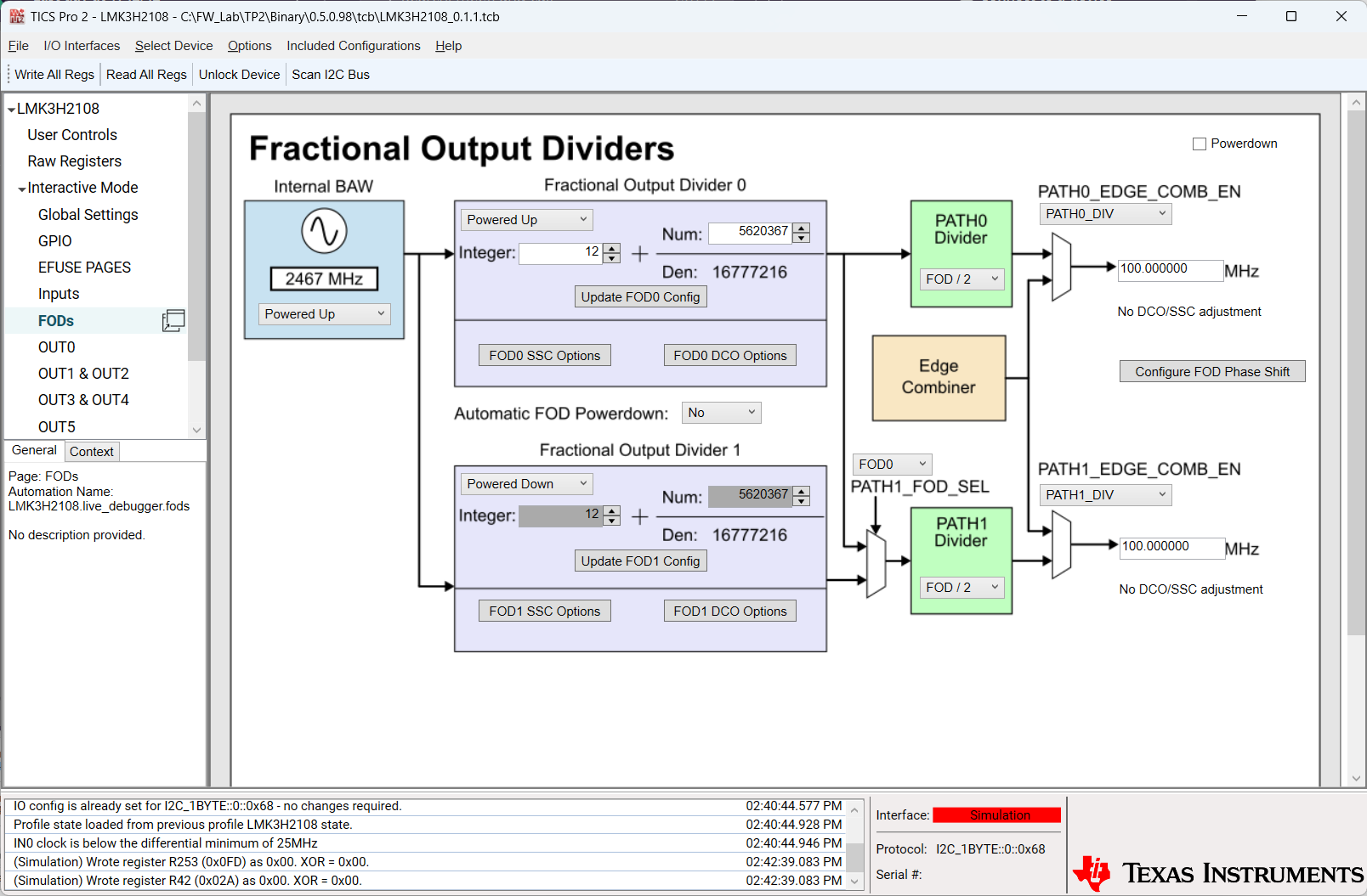 LMK3H2108EVM LMK3H2108 FODs Page