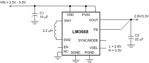 LM3668 Typical Application Circuit LM3668 20191401.gif
