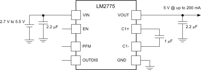 LM2775 Typical Application Circuit LM2775 LM2775typapp.gif