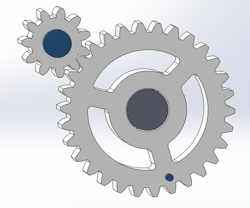  齒輪上的磁鐵示例
