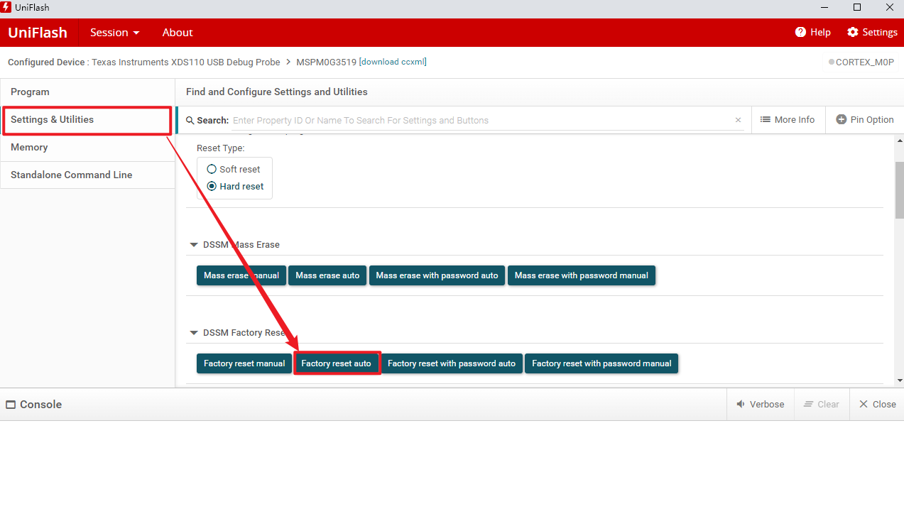  通過 Uniflash 恢復(fù)出廠設(shè)置