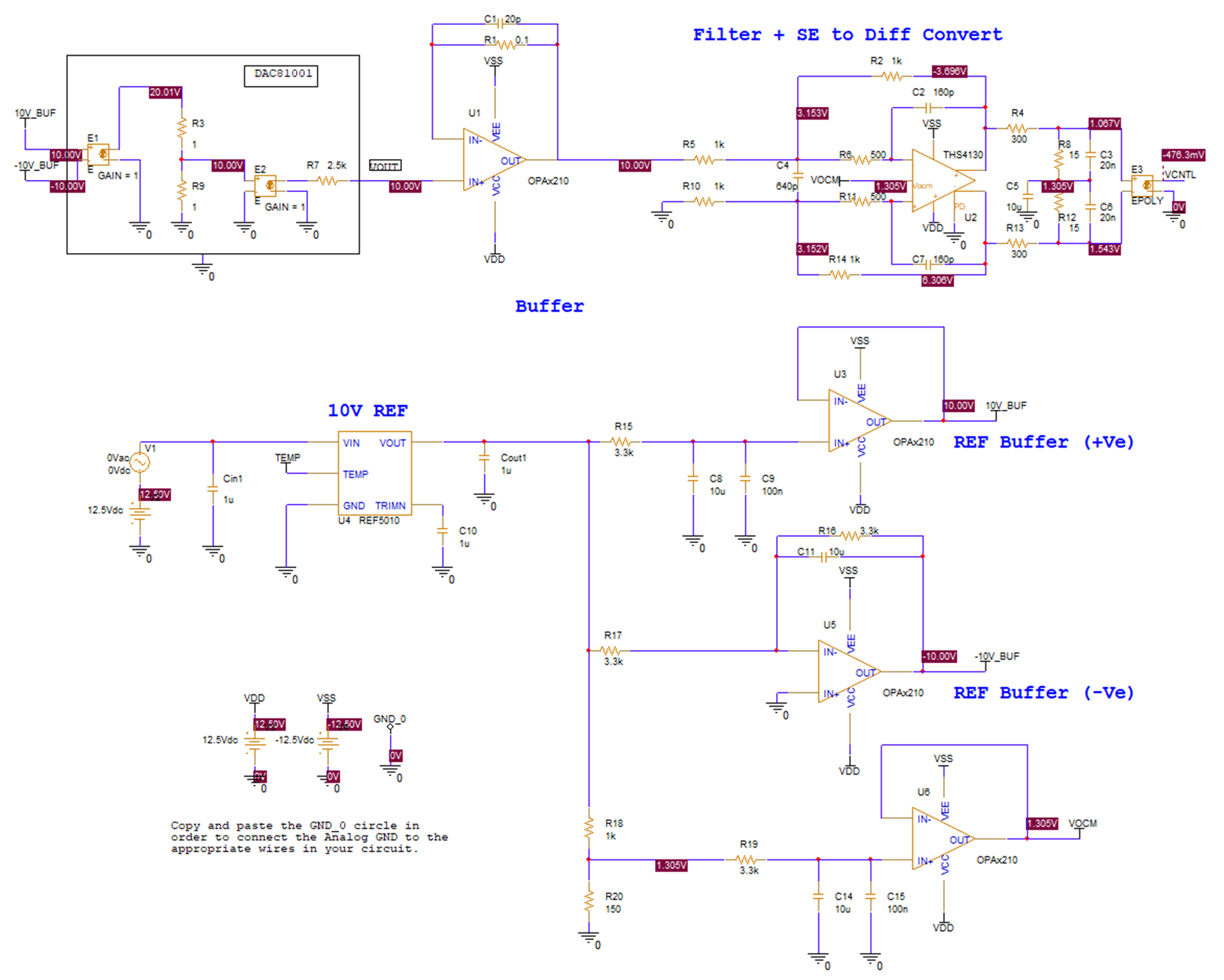 AFE58JD48 DAC8830 DAC8801 DAC81001 OPA2210 THS4130 REF5040 REF5010 建議 3 VCNTL 驅(qū)動電路的 PSpice-TI 仿真 GUID-2D630239-CFE8-4CB7-A318-568DB0A37364-low.png