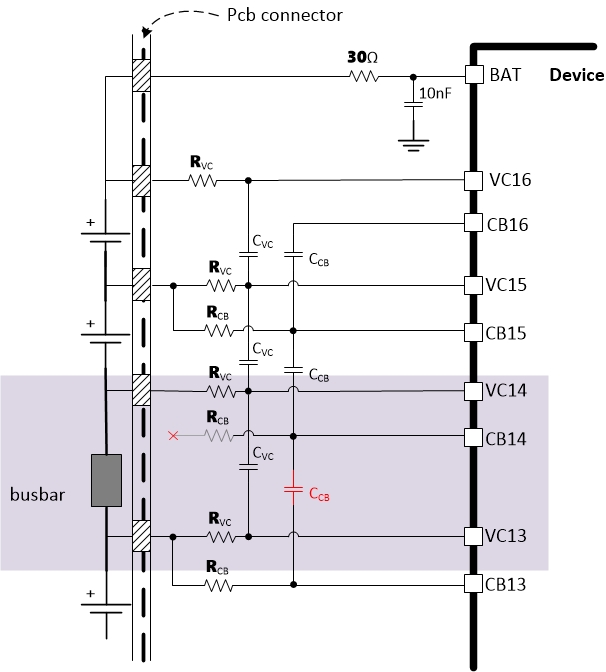 連接到任意中間單獨 VC 通道的匯流條 連接到任意中間單獨 VC 通道的匯流條
