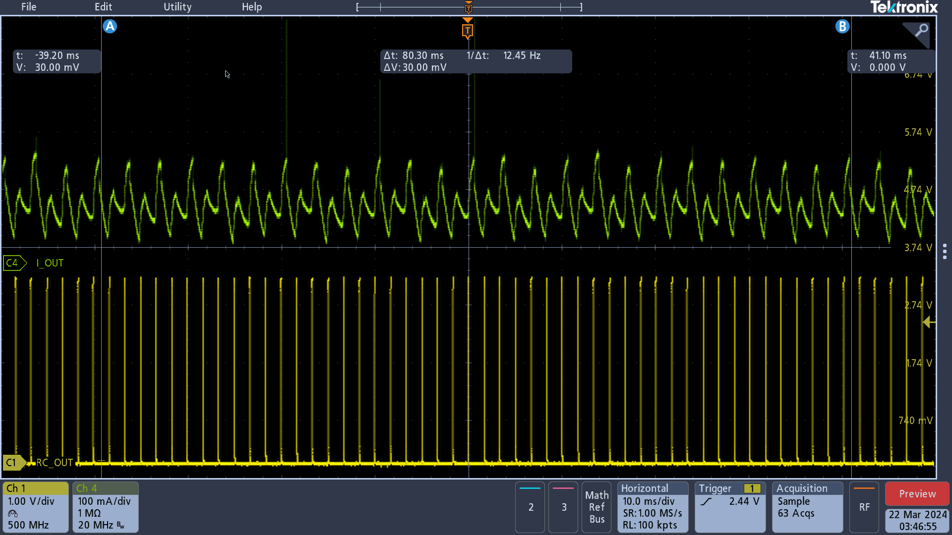  使用 RC_OUT 計算出的電機轉速