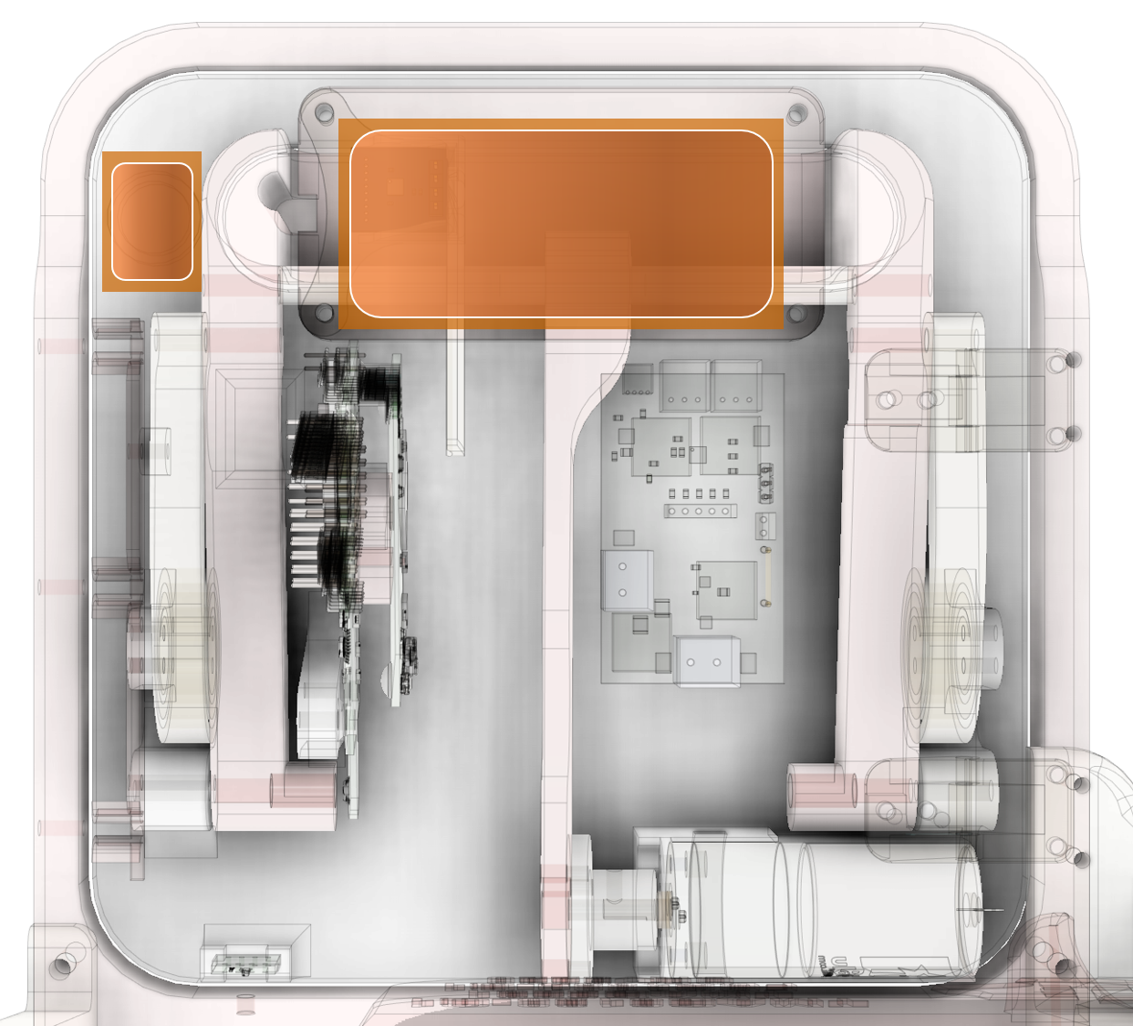  車門把手演示的背面突出顯示了銅色電容式傳感器