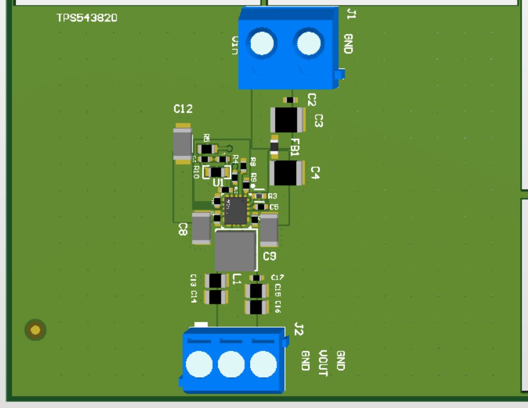  TPS543820 EMI 優化型布局