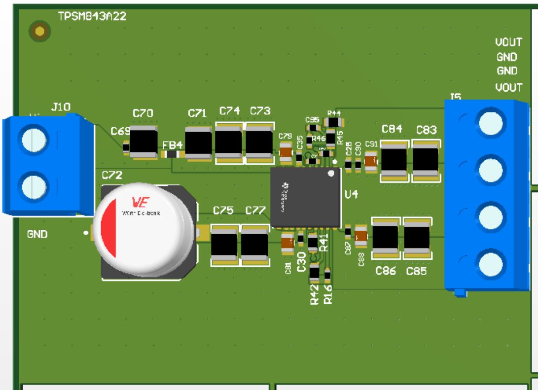  TPSM843A22 EMI 優化型布局