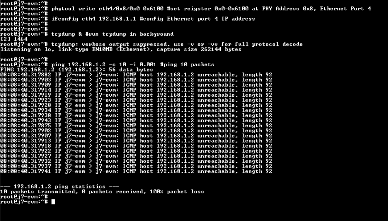  在 Linux 中測試 MII 環(huán)回
