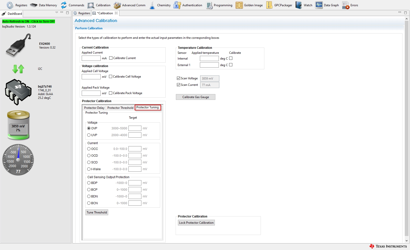  保護器調優面板