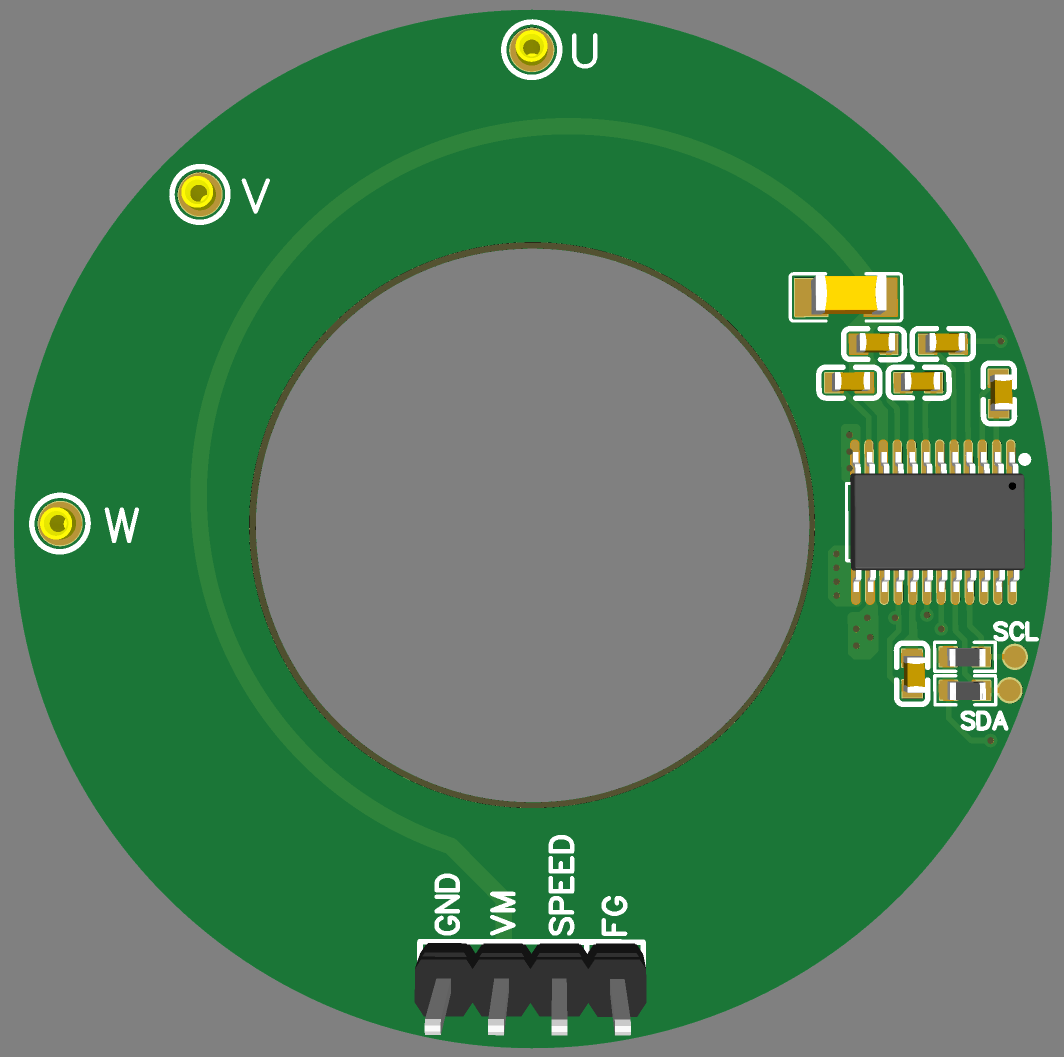  MCF8315 簡化外設(shè)設(shè)計布局 3D 圖