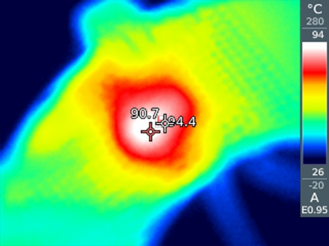  MCF8315 雙層（使用電感）30W 熱測試結果