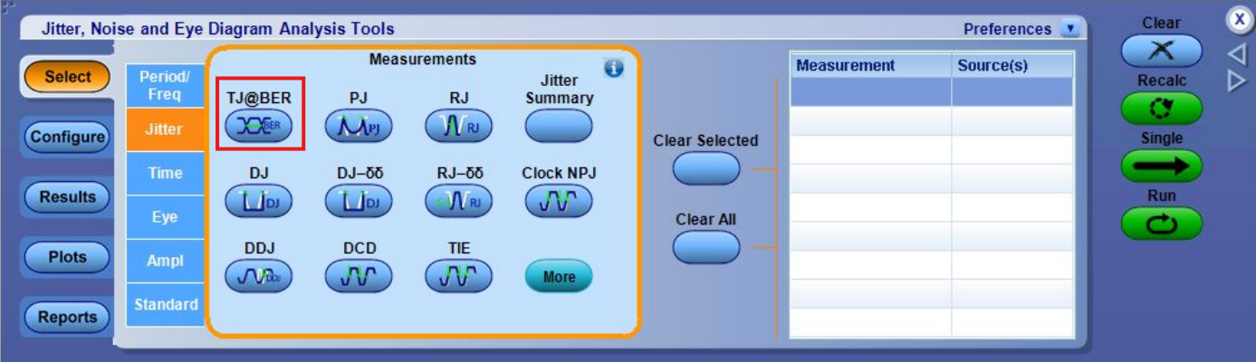  DPOJET 抖動測量配置