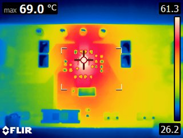  重新設計了 TPS748 器件的熱像儀快照