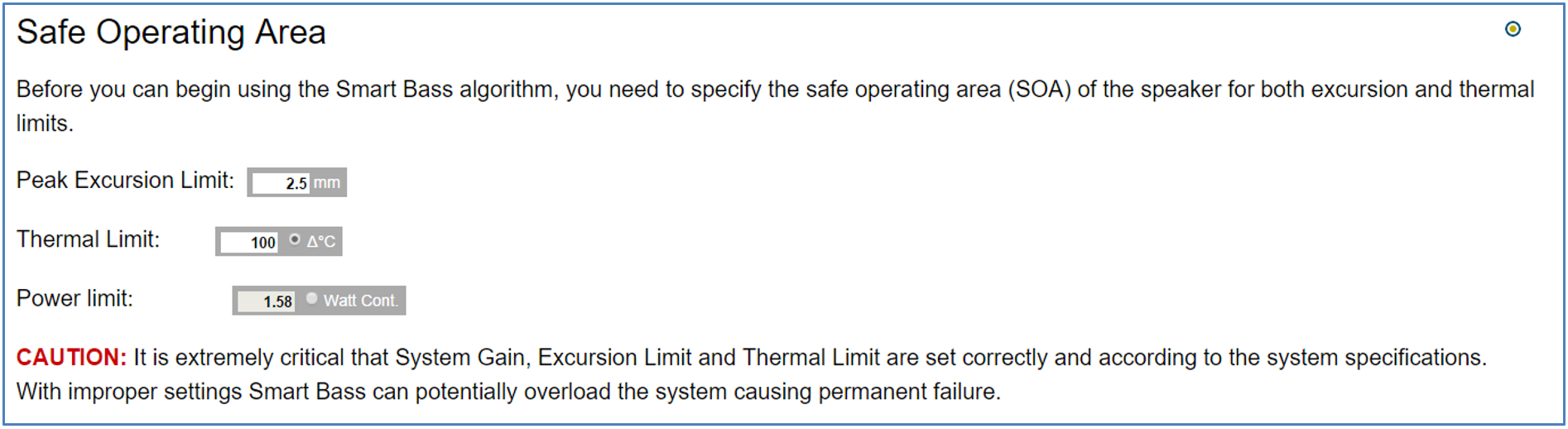 TAS5825M 安全工作區(qū)頁面