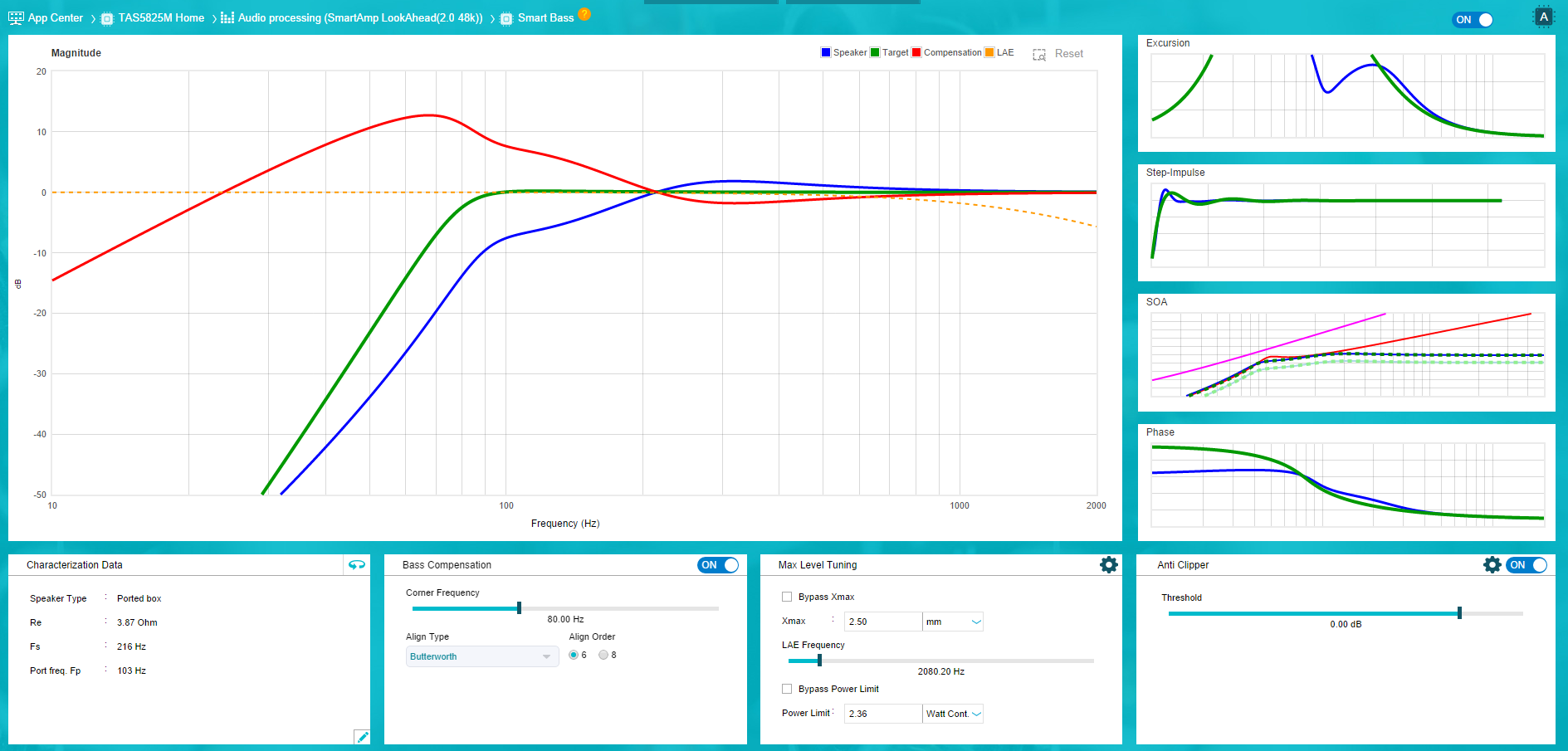 TAS5825M 智能低音配置