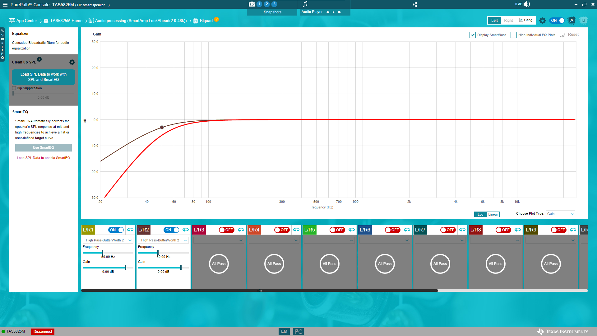 TAS5825M 均衡器設置
