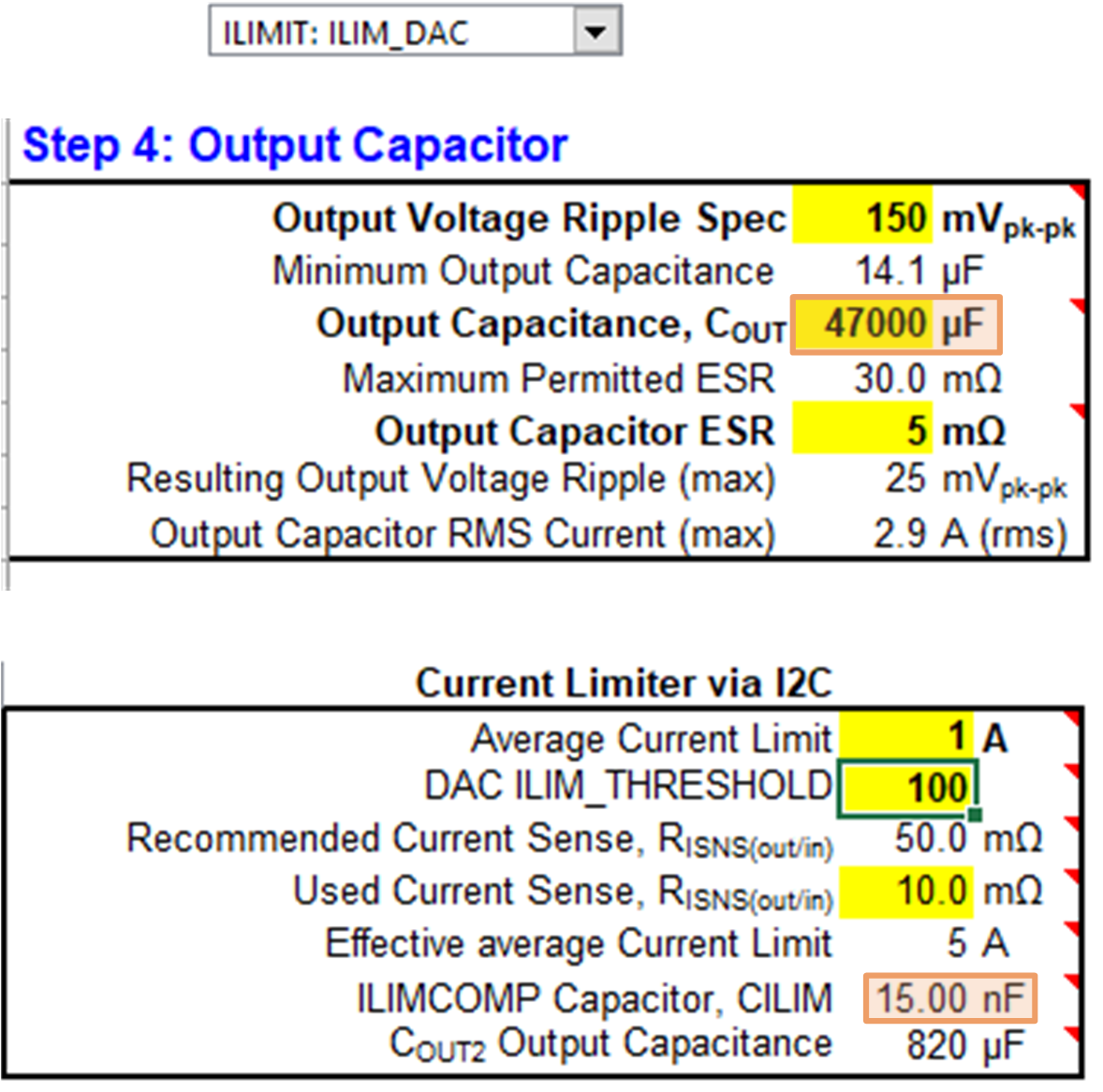  通過具有 ILIM 功能的快速入門計(jì)算器配置電流限制