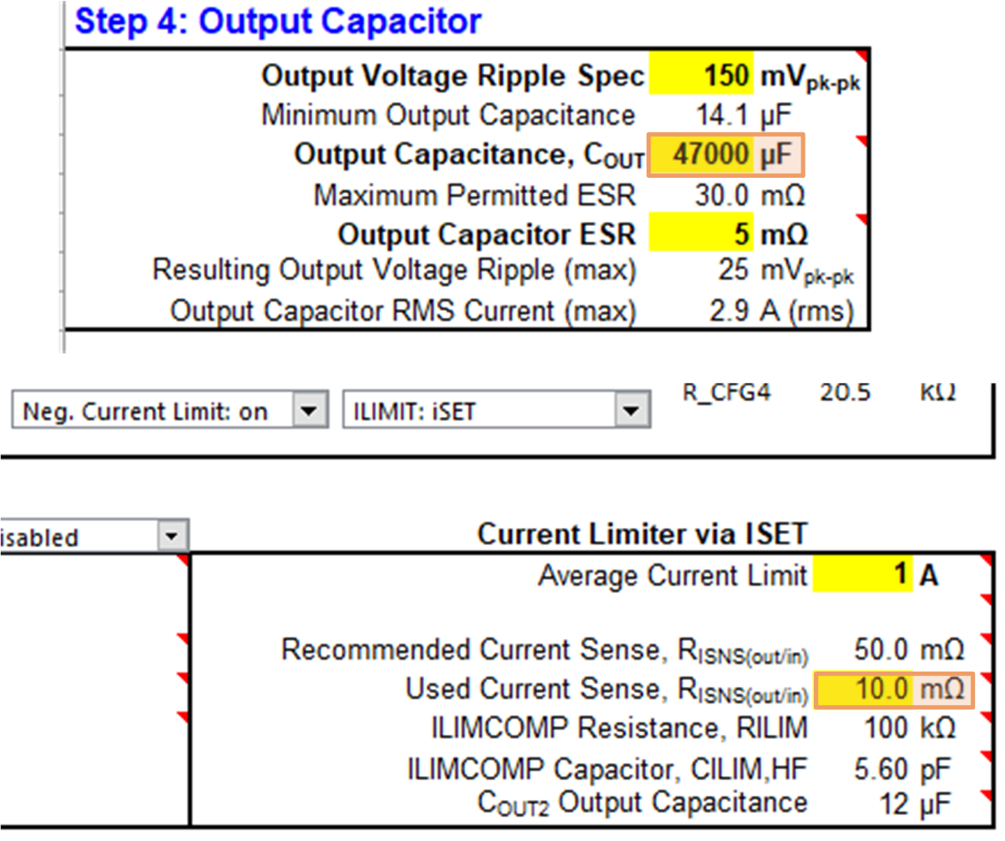  通過具有 ISET 功能的快速入門計(jì)算器配置電流限制