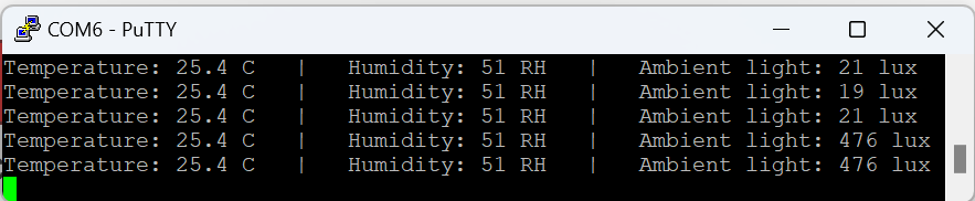  串行監視器輸出 - PuTTY