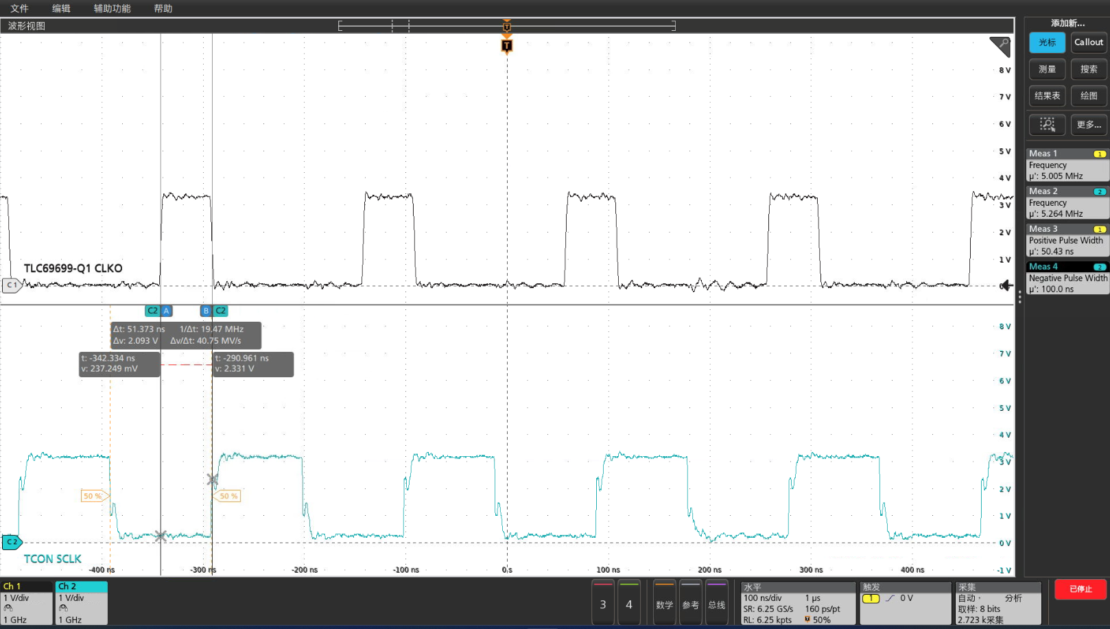  使用 TXFIFO 進行 TLC69699-Q1 輸入和輸出頻率控制