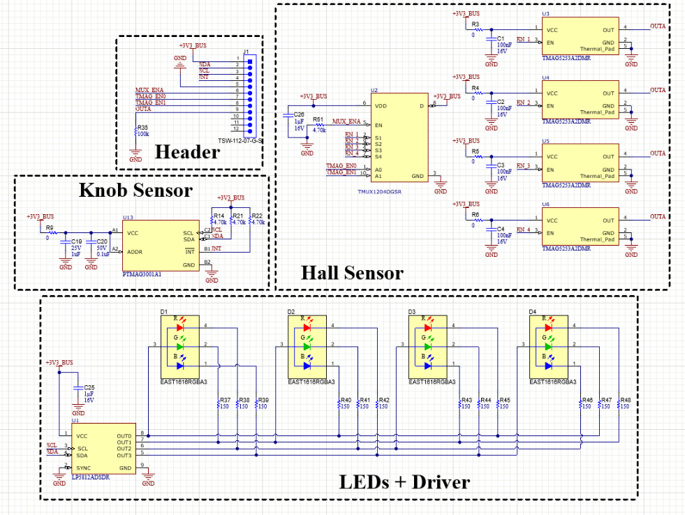  鍵盤設(shè)計示例原理圖