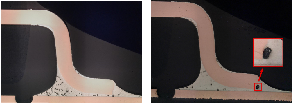  交叉部分 - 500 個溫度循環