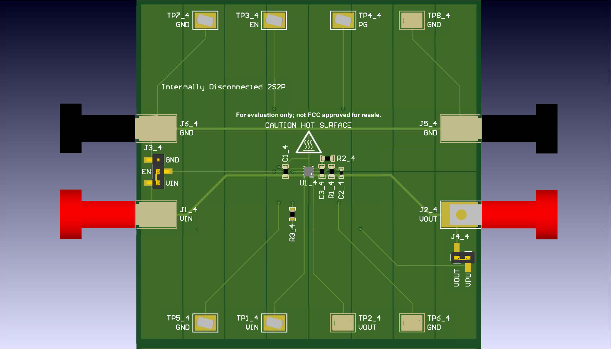  TPS745 (WSON) 內部斷開布局