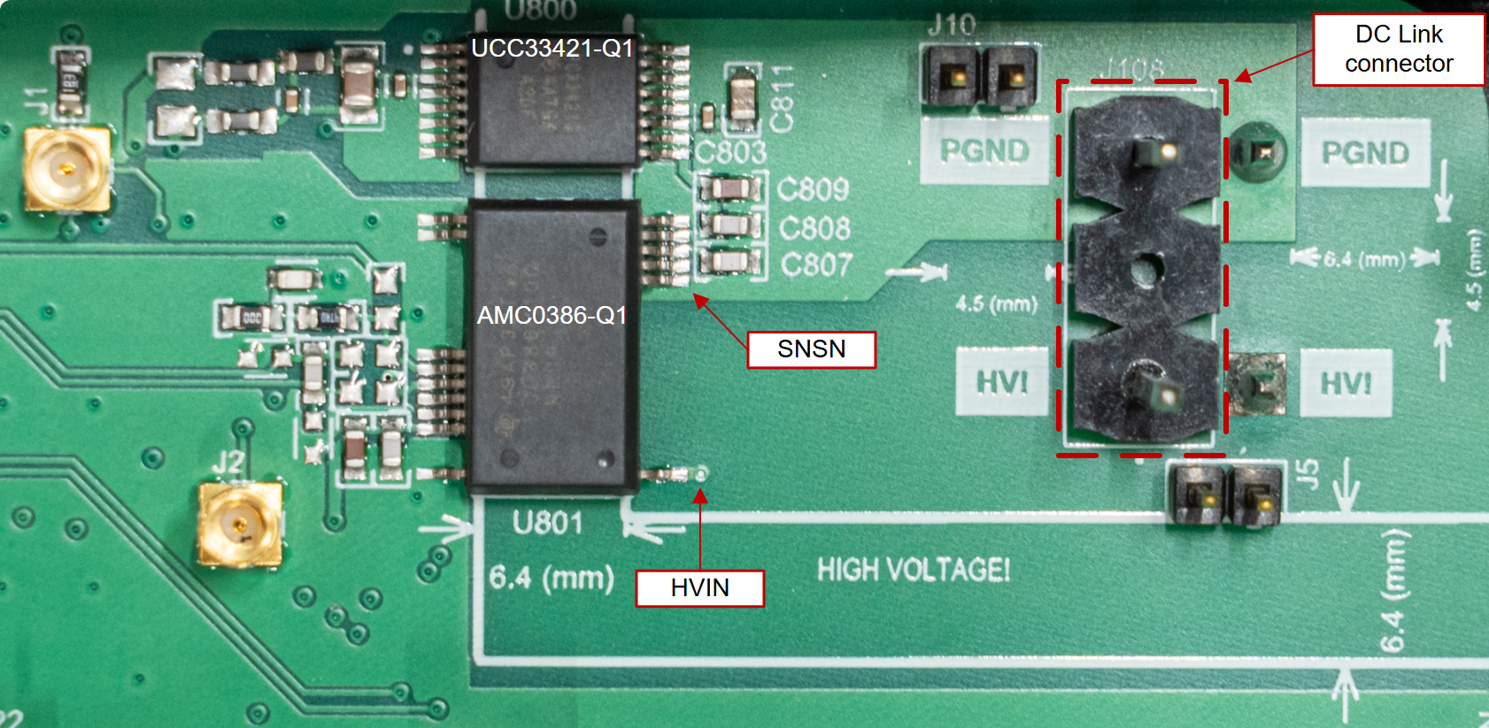  TIDM-02014 采用 AMC0381M10 的直流鏈路電壓檢測子系統(tǒng)