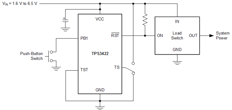 TPS342 TPS3422 Application
Diagram TPS342 ai_app_dig_tps3422_bvs211.gif