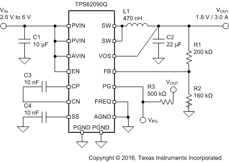 TPS62090-Q1 Test Circuit