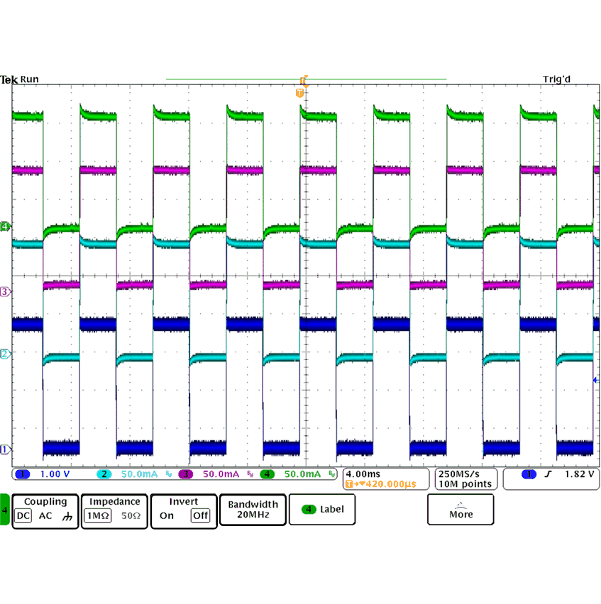 TPS92630-Q1 PWM_200Hz_50Percent_SLVSC76.gif