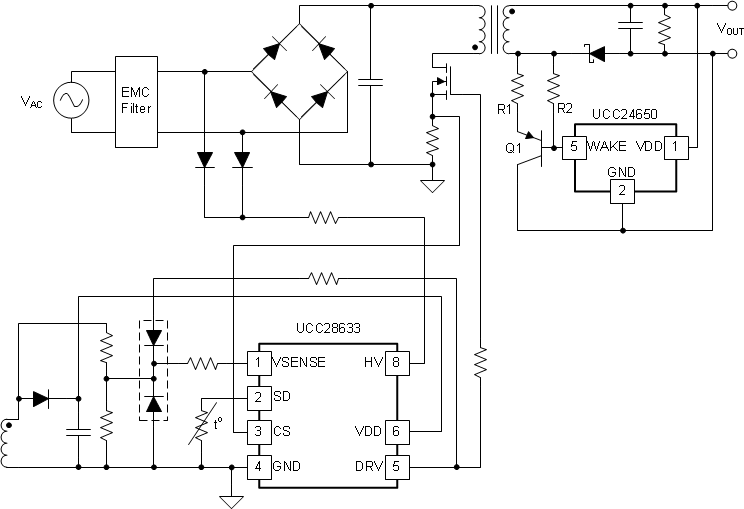 UCC28630 UCC28631 UCC28632 UCC28633 UCC28634 SLUSBW3_Secondary_Side_Voltage_Monitor.gif