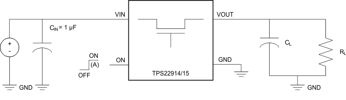 TPS22914B TPS22914C TPS22915B TPS22915C 測(cè)試電路