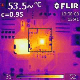 Thermal Signature of TPS55340EVM GUID-20A878E8-24E1-4053-B0D0-2C6A7AA1B254-low.gif