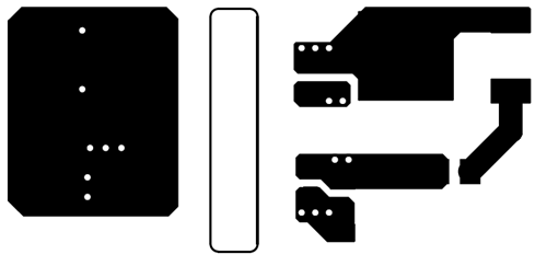 UCC21521 Bottom Layer Traces and Copper GUID-A1C47711-5EC9-48B2-A995-65CA83A5961C-low.gif