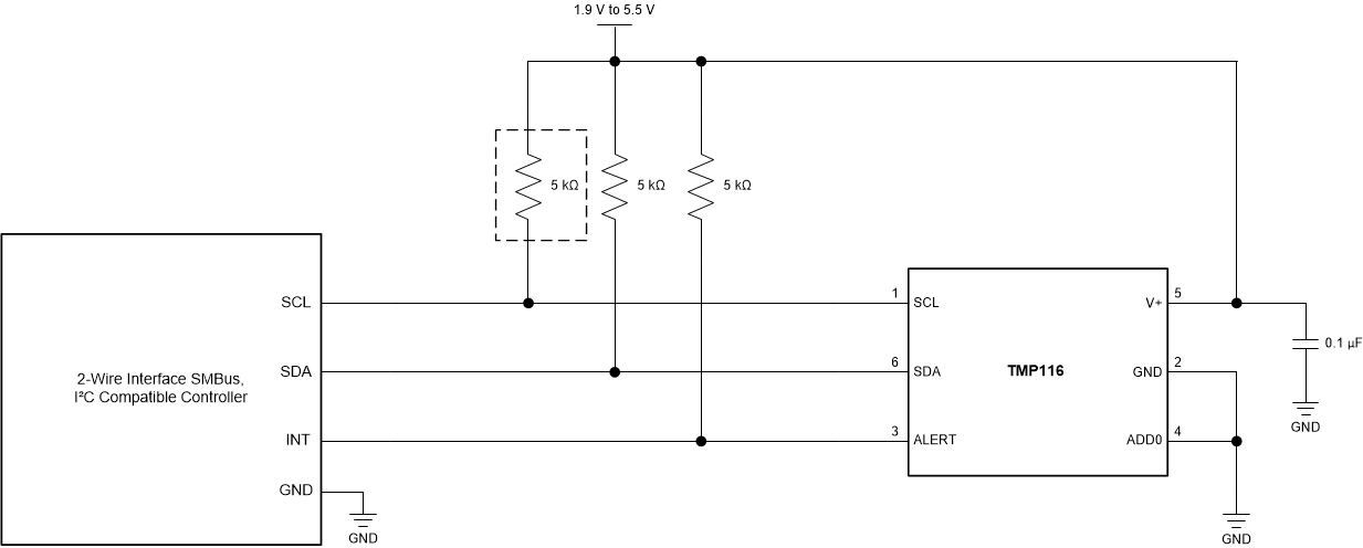 TMP116 TMP116N schem-01-SBOS740-typ-apps-ckt.gif