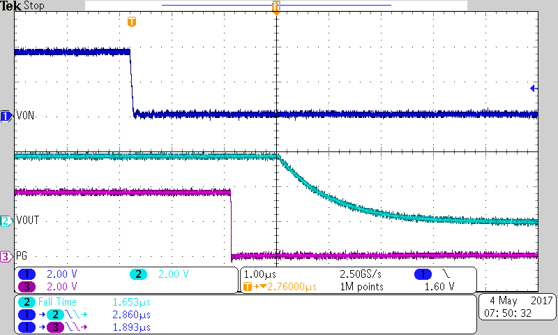 TPS22971 Turn-Off Response at 3.6
VIN TPS22971 3p6_Fall.png