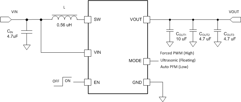 TPS61253A TPS61253E TPS61253F 典型應(yīng)用電路