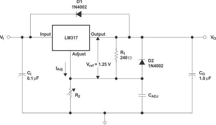 LM317 Adjustable Voltage Regulator