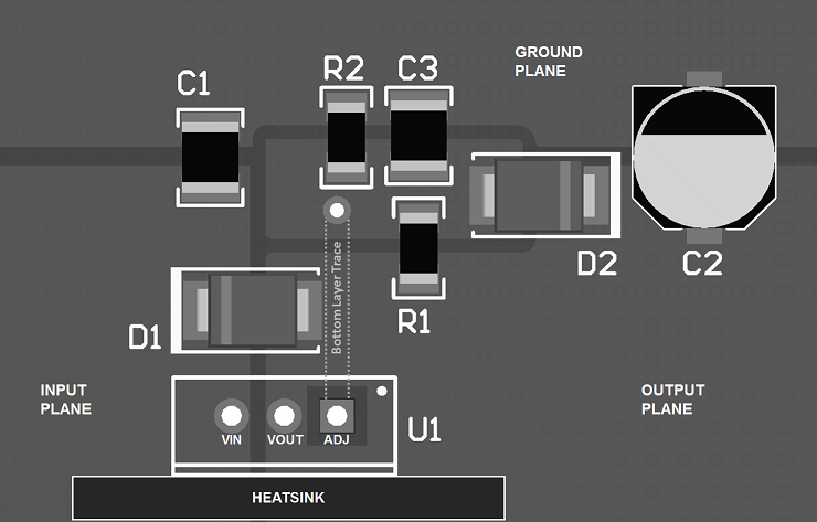 LM317 TO-220
                    Layout Example (New Chip)