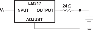 LM317 50mA, Constant-Current,
                    Battery-Charger Circuit